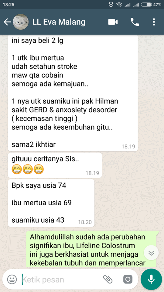 testimoni susu lifeline colostrum 2