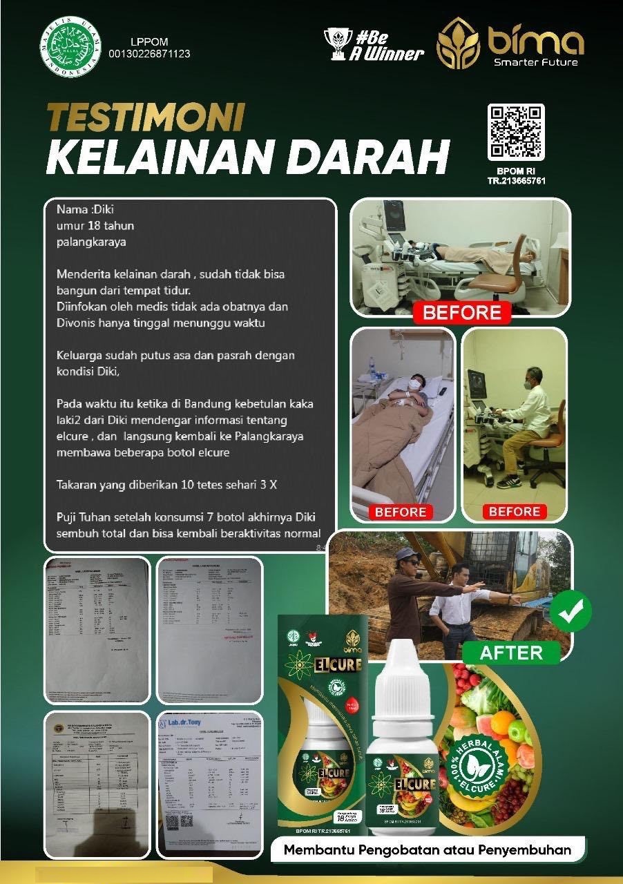 testimoni elcure kelainan darah