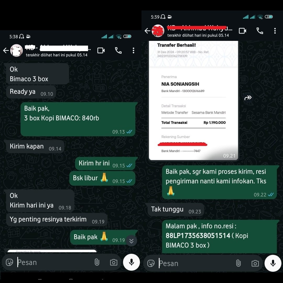 transfer kopi bimaco 1